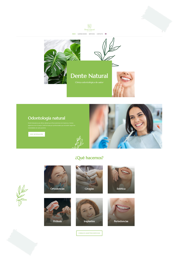 Diseño de página web Dente Natural